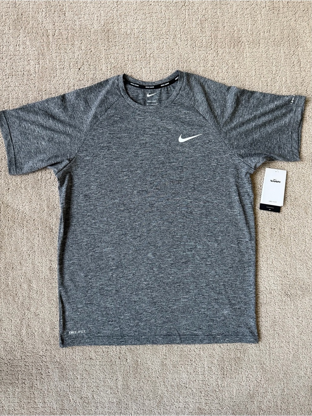 Nike Men's Dri-FIT UPF 40+ Hydroguard Swim Tee Rash Guard Short Sleeve